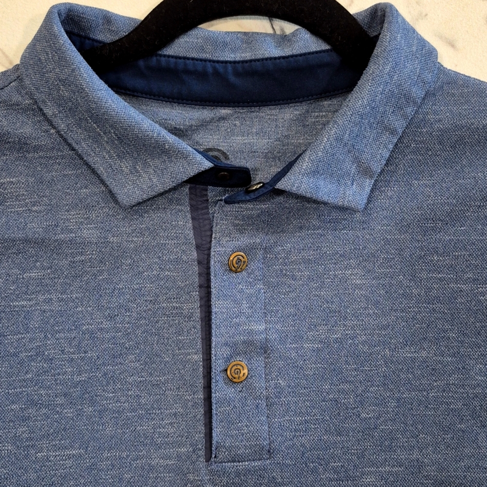 C9 by Champion Polo Golf Shirt, Mens XL, Blue Heather